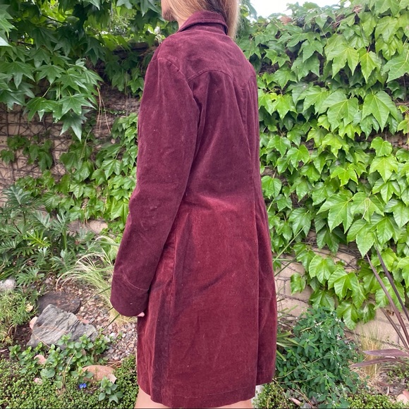 Maroon Corduroy Coat - Picture 6 of 7